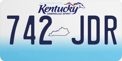 KY license plate 742JDR