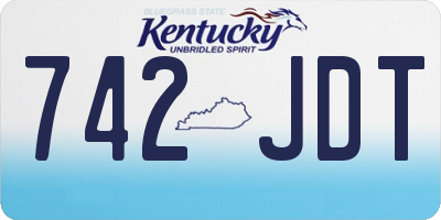 KY license plate 742JDT