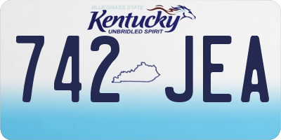 KY license plate 742JEA