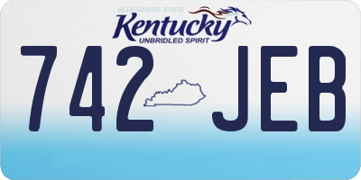 KY license plate 742JEB