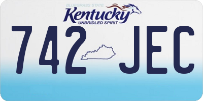 KY license plate 742JEC
