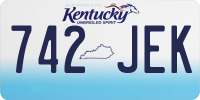 KY license plate 742JEK