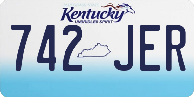 KY license plate 742JER