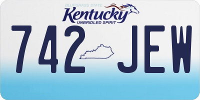 KY license plate 742JEW