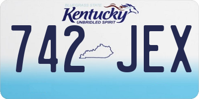 KY license plate 742JEX