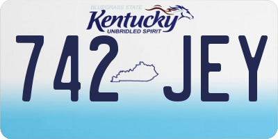 KY license plate 742JEY