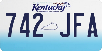 KY license plate 742JFA