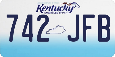 KY license plate 742JFB