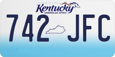KY license plate 742JFC