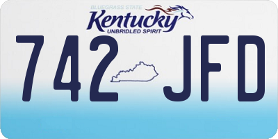 KY license plate 742JFD