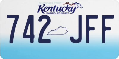 KY license plate 742JFF