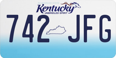 KY license plate 742JFG