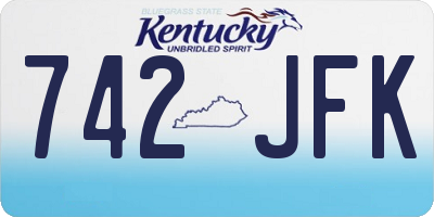KY license plate 742JFK