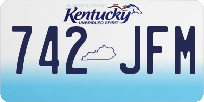 KY license plate 742JFM