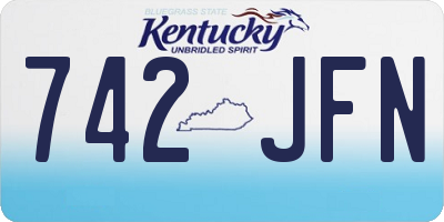 KY license plate 742JFN