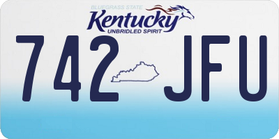 KY license plate 742JFU