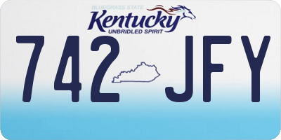 KY license plate 742JFY