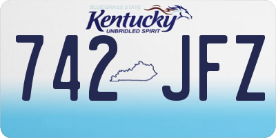 KY license plate 742JFZ