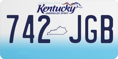 KY license plate 742JGB