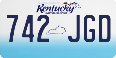 KY license plate 742JGD