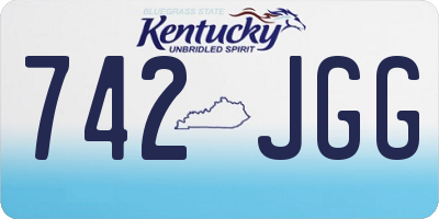 KY license plate 742JGG