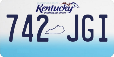 KY license plate 742JGI