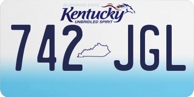 KY license plate 742JGL