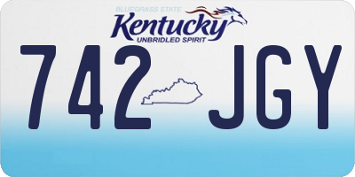 KY license plate 742JGY
