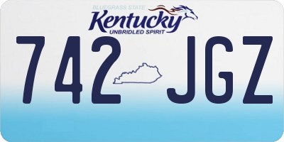 KY license plate 742JGZ