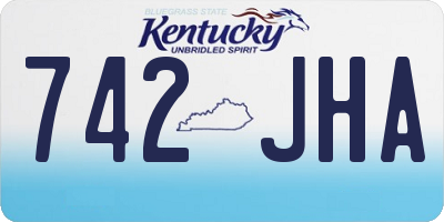 KY license plate 742JHA