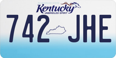 KY license plate 742JHE