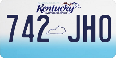 KY license plate 742JHO
