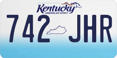 KY license plate 742JHR
