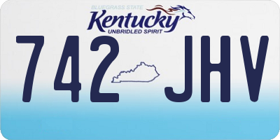 KY license plate 742JHV
