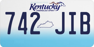 KY license plate 742JIB