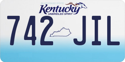 KY license plate 742JIL