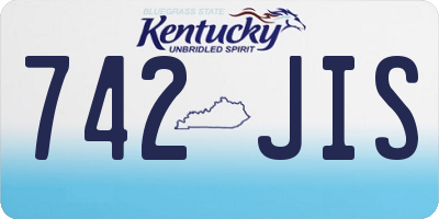 KY license plate 742JIS