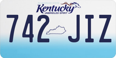 KY license plate 742JIZ