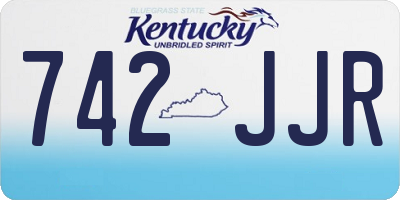 KY license plate 742JJR