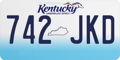 KY license plate 742JKD