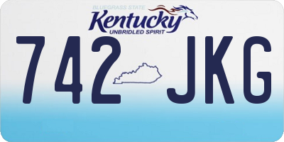 KY license plate 742JKG
