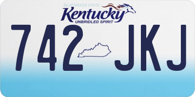 KY license plate 742JKJ