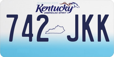 KY license plate 742JKK