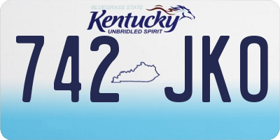 KY license plate 742JKO