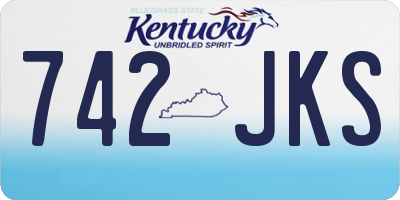 KY license plate 742JKS
