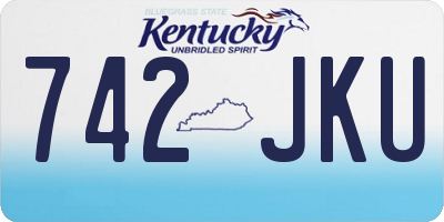 KY license plate 742JKU