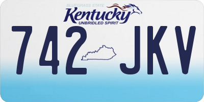 KY license plate 742JKV