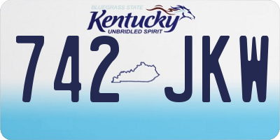 KY license plate 742JKW