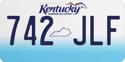 KY license plate 742JLF