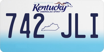 KY license plate 742JLI